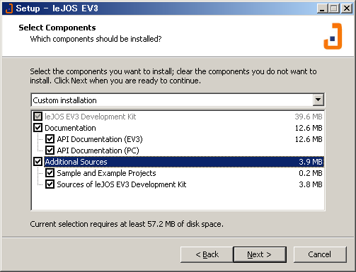 leJOS\_EV3\_setup\_Select\_Component